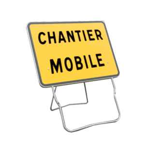 Panneau de signalisation type KC Chantier mobile indication temporaire