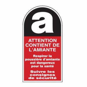 Planche étiquette amiante autocollantes