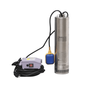 Pompe à eau immergée de puits 4 turbines avec flotteur diamètre 125mm 230V 750W