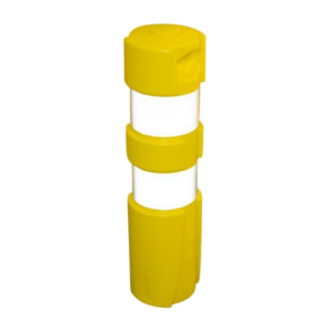 La balise K5d jaune est un élément de signalisation routière fabriqué en polyéthylène basse densité.