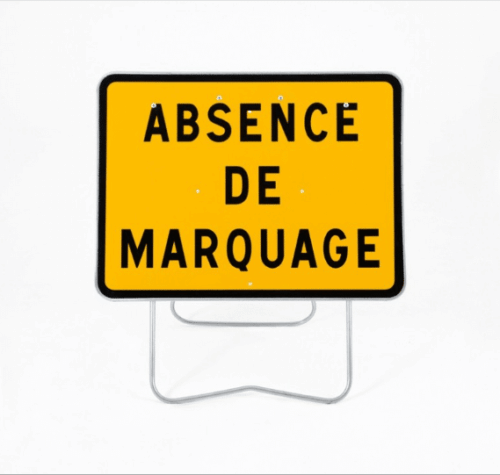 panneau absence de marquage