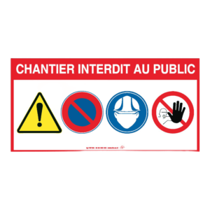 Panneaux de signalisation - Interdit au Public pour sécuriser les zones sensibles et interdire l'accès non autorisé, faciles à installer et conformes aux normes de sécurité.