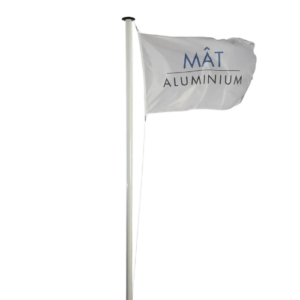 Mât aluminium 4m - Pommeau, Fixation et Drisse avec Taquet