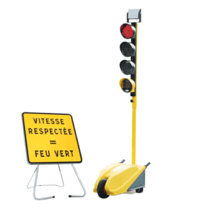 Jeu de feux de chantier avec feu vert récompense