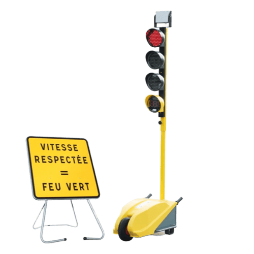 Jeu de feux de chantier avec feu vert récompense