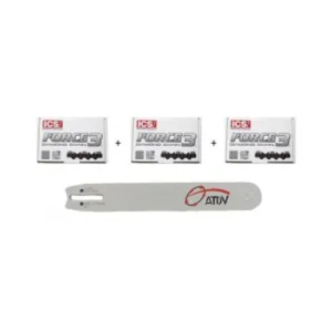 ICS ESAW Lot de 3 chaînes Force 3 Premium 30 cm 25 segments