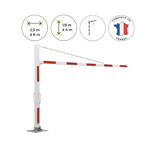 Demi-portique pivotant à pied rotatif - Hauteur 1.9m-4m - Largeur 2.5m-6m - Kit pose